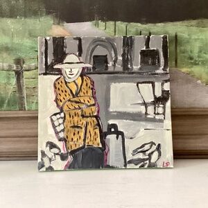 Lauren Paradise Painting Colette In Venice 2014 Signed Original Art 12x12” OOAK